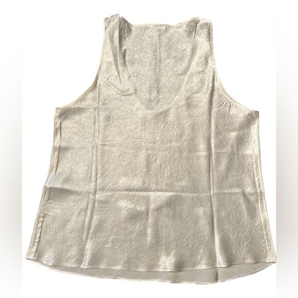 J. Crew Women’s Scoopneck Tank Top in Textured Satin Size 3X #CB797 - Picture 3 of 5